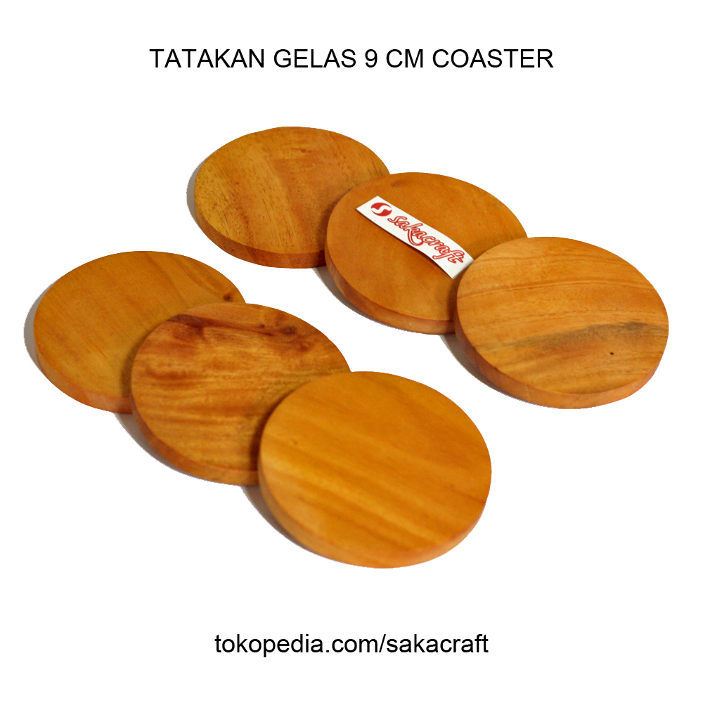 COASTER 9.5 CM ALAS GELAS MAHONI - Image 5