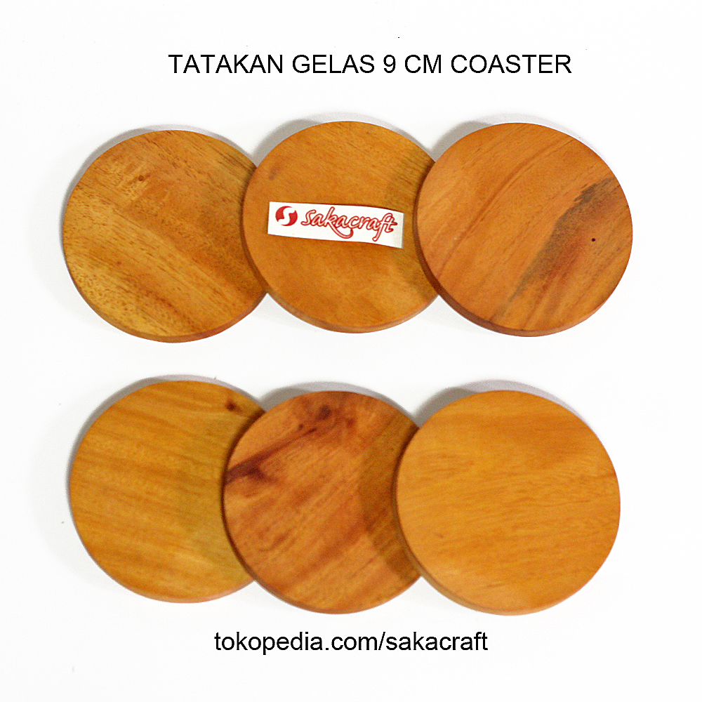 COASTER 9.5 CM ALAS GELAS MAHONI - Image 4