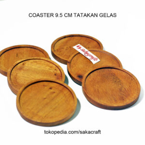 COASTER 9.5 CM ALAS GELAS MAHONI