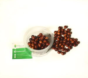 MANIK KAYU 10 MM COKLAT GELAP 100 GRAM