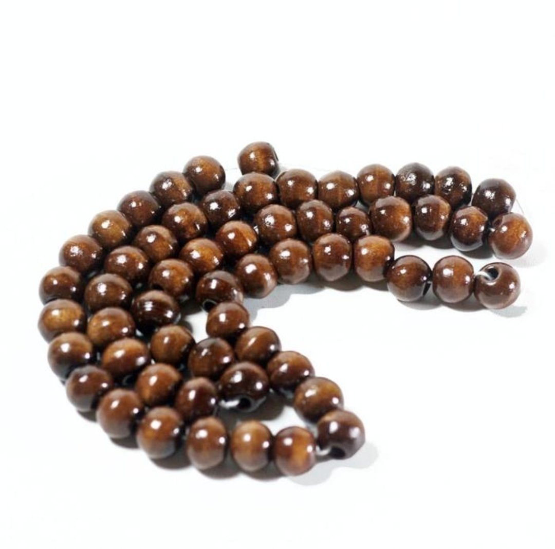 MANIK KAYU 14 MM COKLAT GELAP 100 GRAM - Image 3