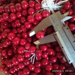MANIK KAYU 12 MM MERAH FANTA 100 GRAM