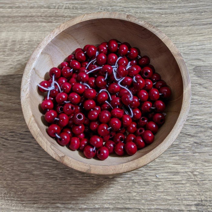 MANIK KAYU 12 MM MERAH FANTA 100 GRAM - Image 2