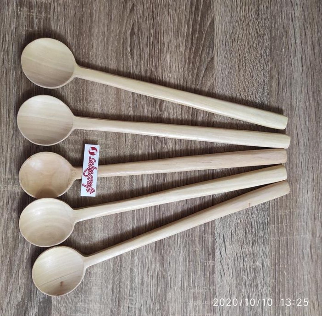 SPATULA BULAT 30CM KAYU KUKUN - Image 2