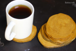 COASTER ABSTRAK KAYU KOPI