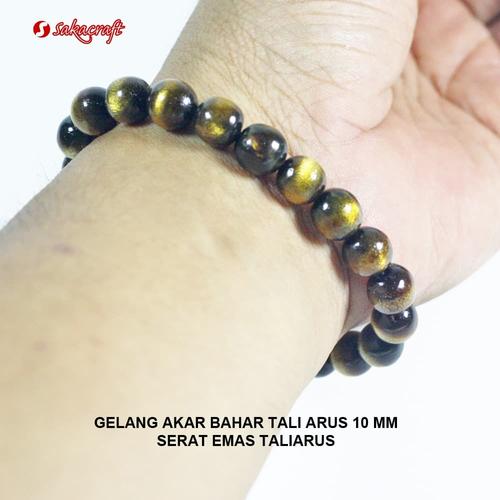 GELANG TALIARUS 10 MM BULAT SERAT EMAS - Image 2