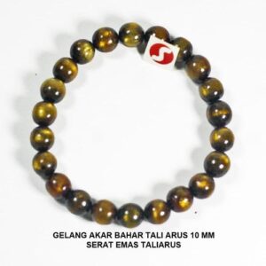 GELANG TALIARUS 10 MM BULAT SERAT EMAS