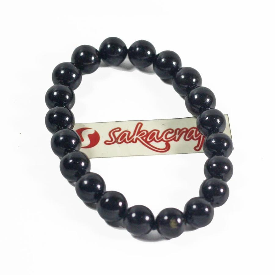 GELANG TALIARUS 9 MM SERAT HITAM BULAT - Image 2