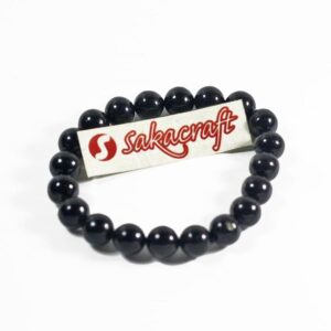 GELANG TALIARUS 10 MM SERAT HITAM BULAT