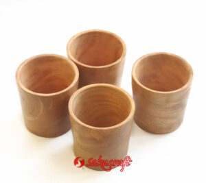 GELAS PENDEK 6 CM MAHONI