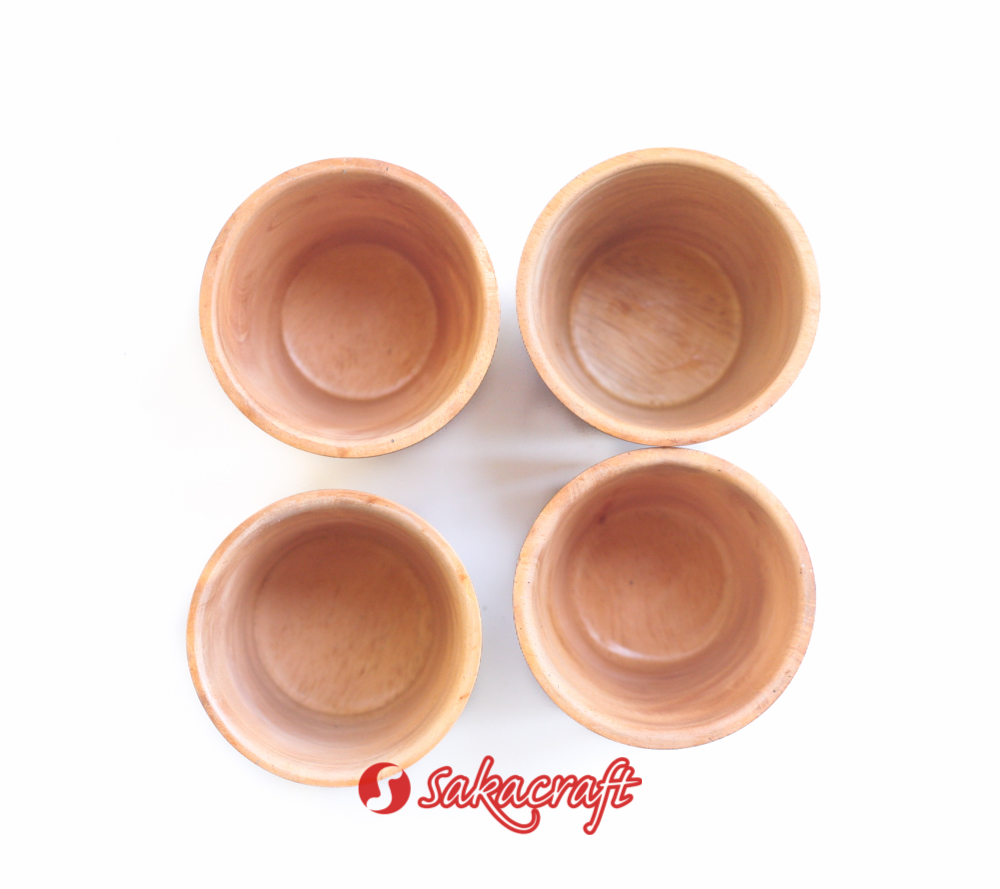 GELAS PENDEK 6 CM MAHONI - Image 2