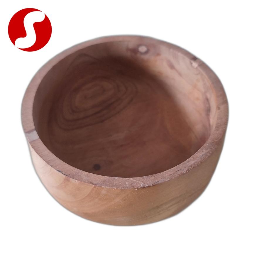 MANGKOK KAYU MAHONI 12 CM POLOS NATURAL PET BOWL WOODEN - Image 2
