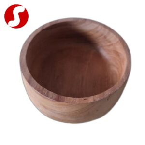MANGKOK KAYU MAHONI 12 CM POLOS NATURAL PET BOWL WOODEN