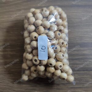 MANIK KAYU 10 MM KREM 100 GRAM