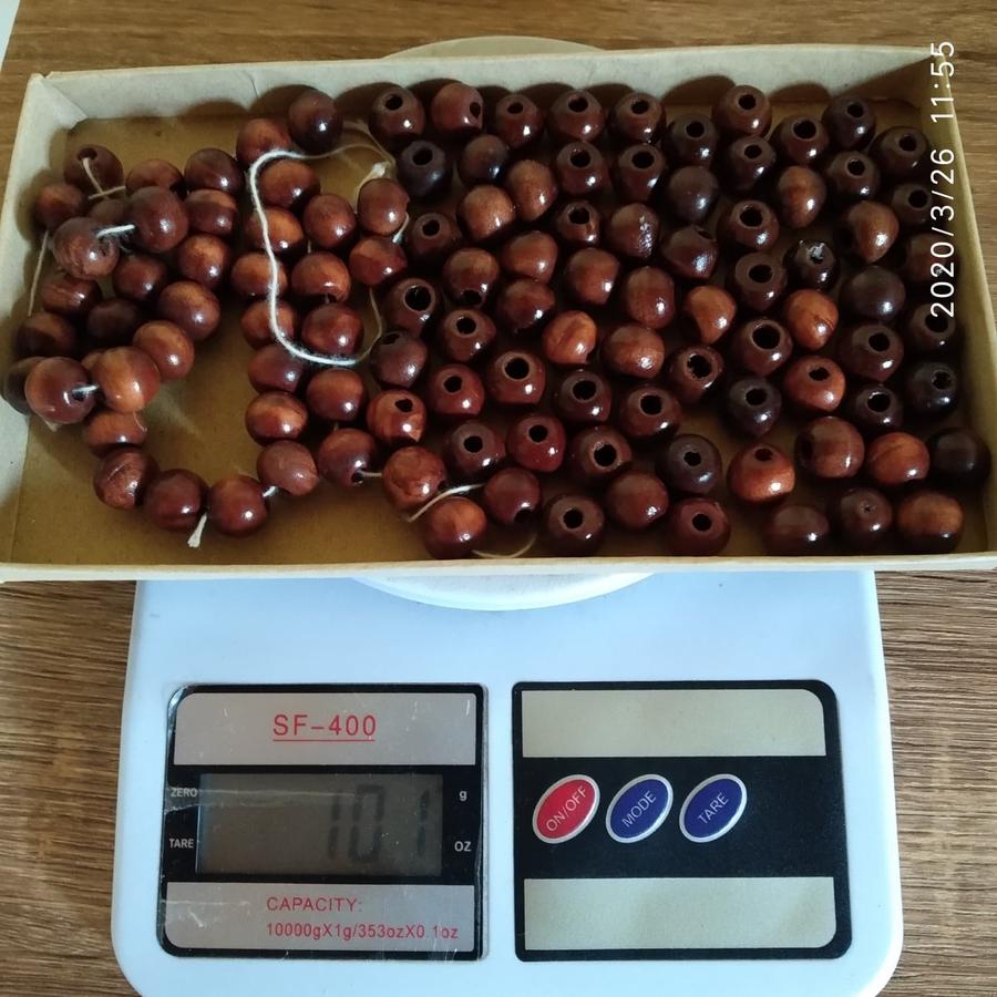 MANIK KAYU 12 MM COKLAT GELAP 100 GRAM - Image 2