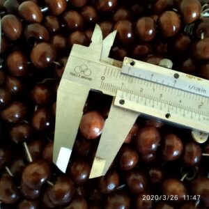 MANIK KAYU 12 MM COKLAT GELAP 100 GRAM
