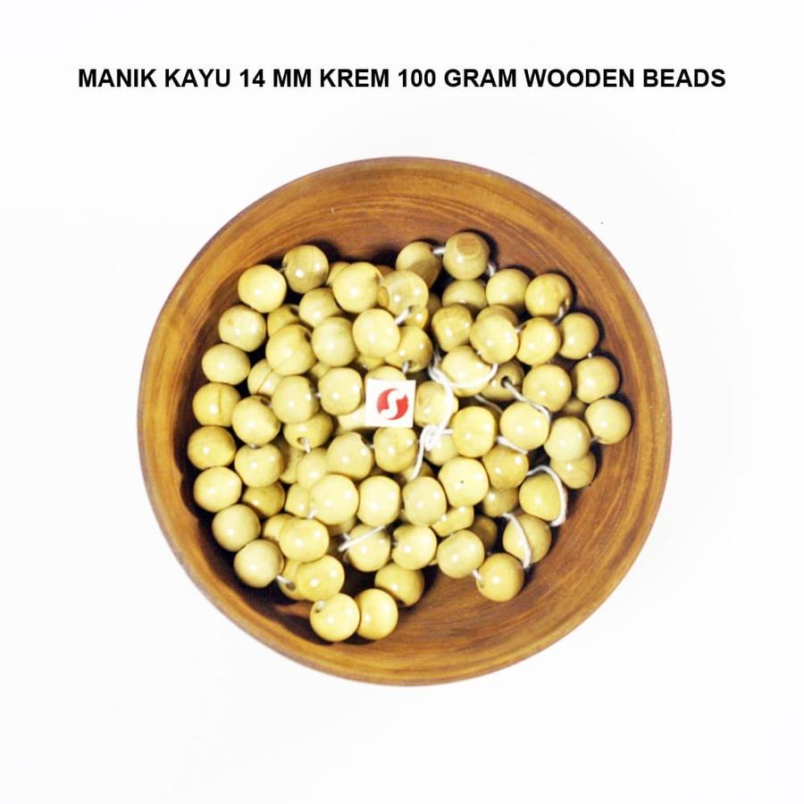MANIK KAYU 14 MM KREM 100 GRAM - Image 4
