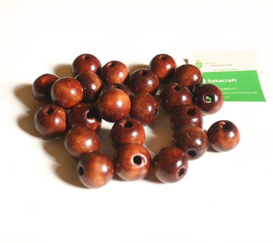 MANIK  KAYU 20 MM COKLAT TUA 100 GRAM - Image 3