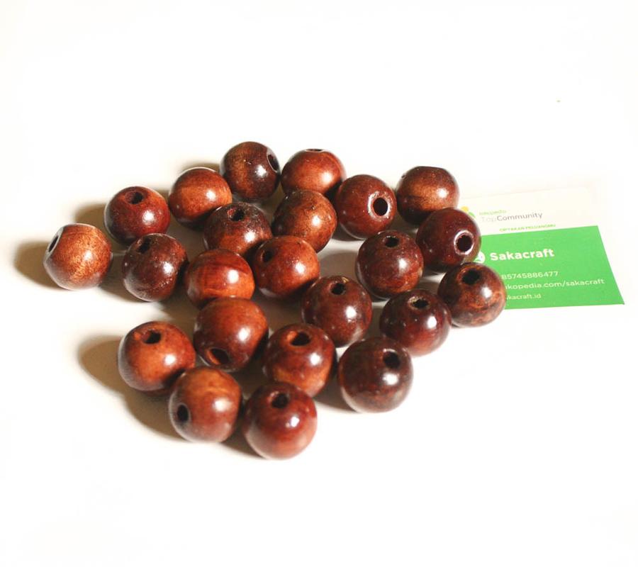 MANIK  KAYU 20 MM COKLAT TUA 100 GRAM - Image 2