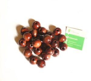 MANIK  KAYU 20 MM COKLAT TUA 100 GRAM
