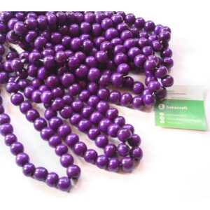 MANIK KAYU 12 MM UNGU TUA 100 GRAM