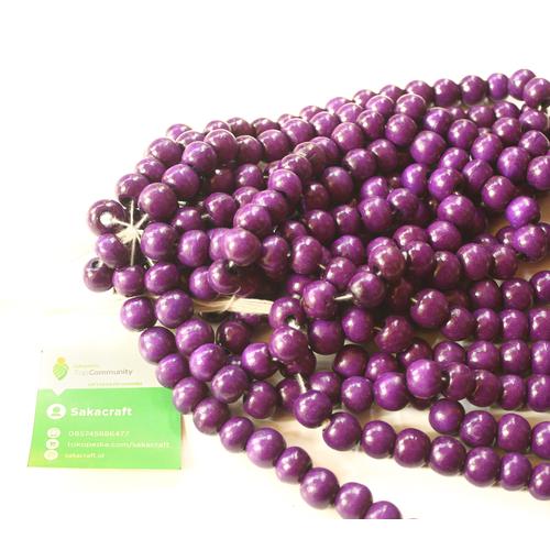 MANIK KAYU 12 MM UNGU TUA 100 GRAM - Image 2