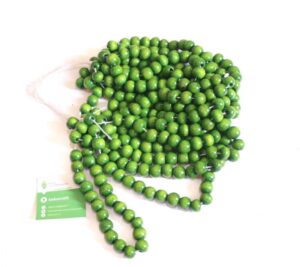MANIK KAYU 14 MM HIJAU MUDA 100 GRAM