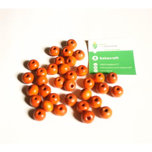 MANIK KAYU 12 MM ORANGE 100 GRAM - Image 2