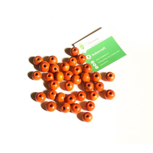 MANIK KAYU 12 MM ORANGE 100 GRAM - Image 3