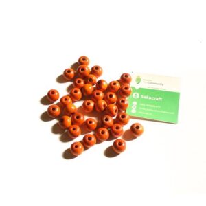 MANIK KAYU 12 MM ORANGE 100 GRAM