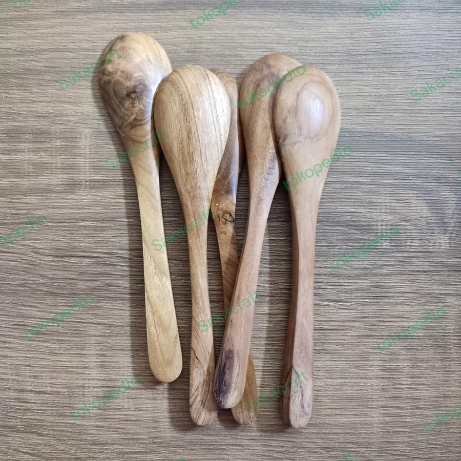 SENDOK 18 CM GAGANG LURUS JATI - Image 5