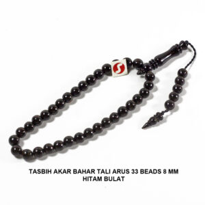 TASBIH 33 TALIARUS 8 MM HITAM BULAT