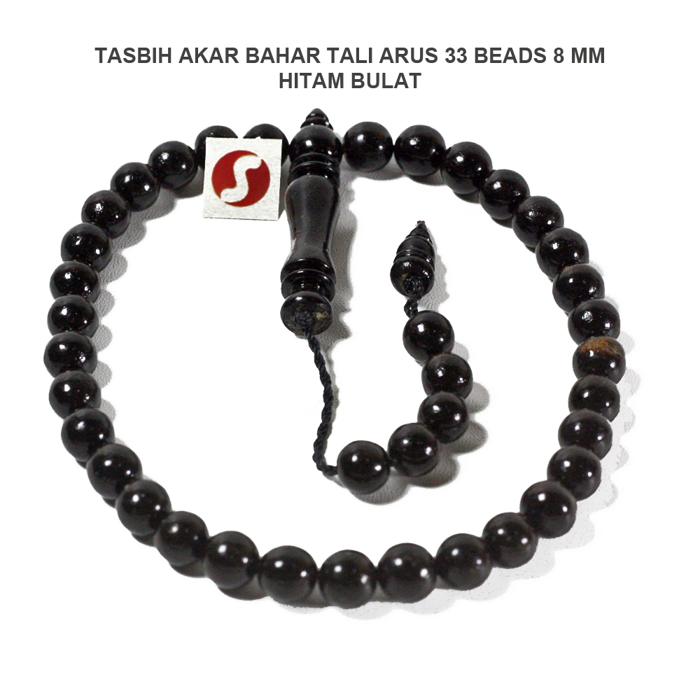 TASBIH 33 TALIARUS 8 MM HITAM BULAT - Image 2