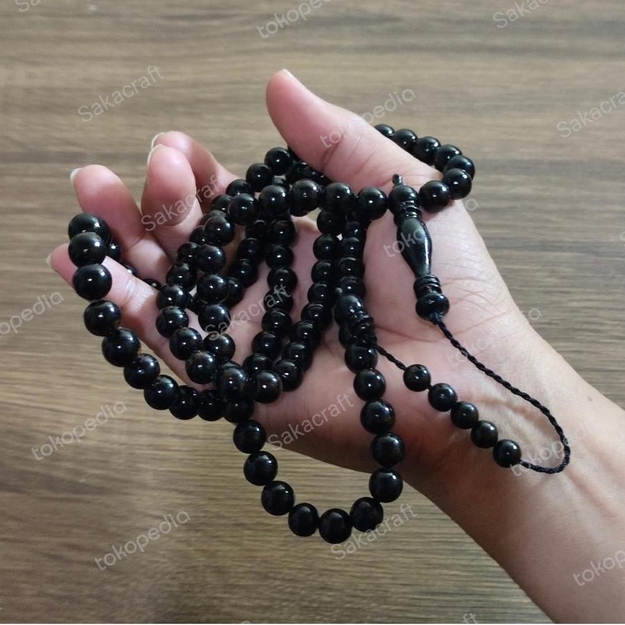 TASBIH 99 TALIARUS 9 MM HITAM BULAT - Image 2