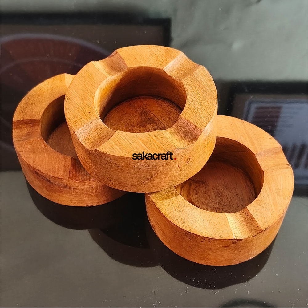 ASBAK KAYU 10 CM TEPI TEBAL - Image 4