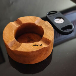 ASBAK KAYU 10 CM TEPI TEBAL