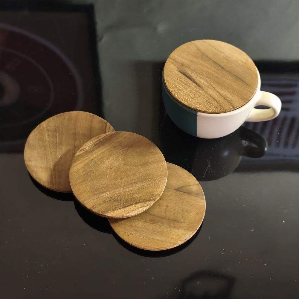 TUTUP CANGKIR KOPI 8 CM JATI - Image 2