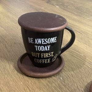 COASTER DARK CHOCO 9 CM LID LENGKUNG